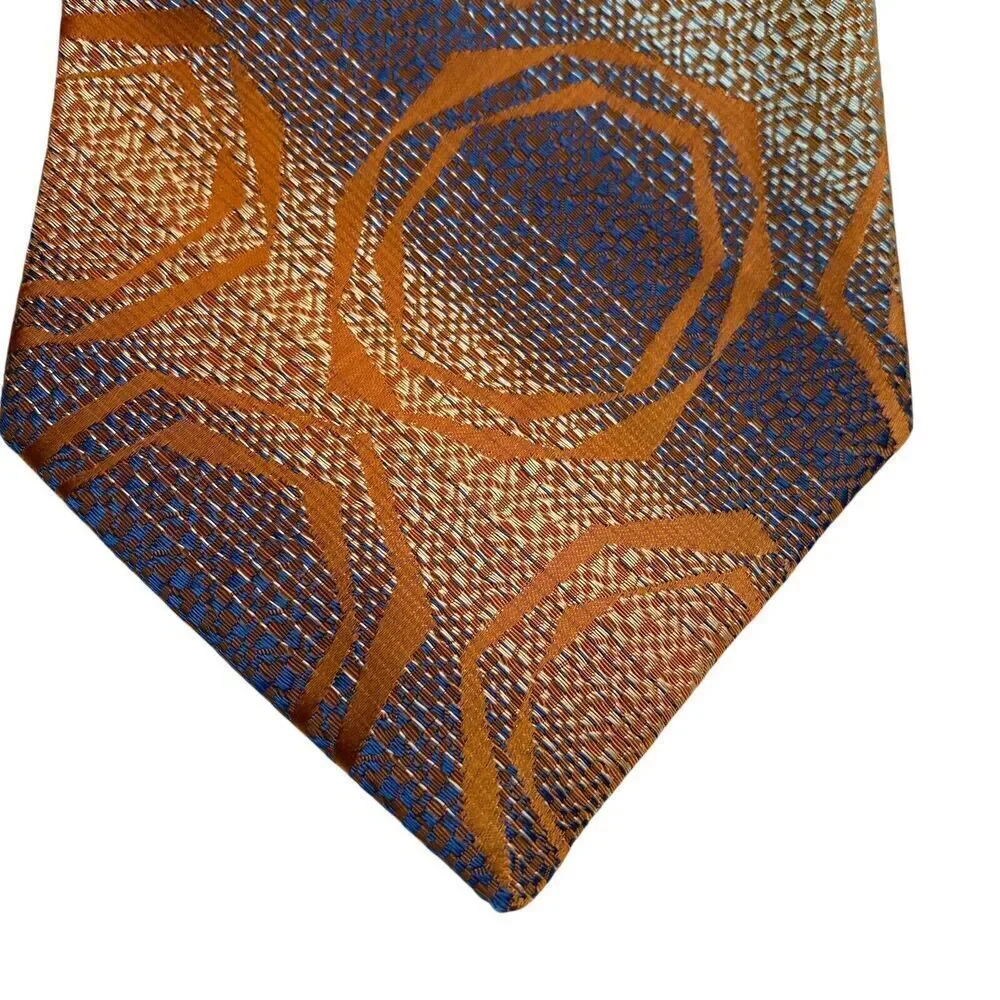 Vtg Wembley Men's Tie Necktie Wide Wemlon Polyester Purple Orange Blue Mod Disco